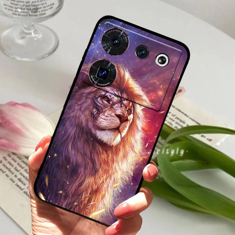 Case For ZTE Nubia Z50 Ultra Case Soft Print Silicone TPU Black Bumper Cover For ZTE Nubia Z60 Ultra Phone Back Coque z50Ultra