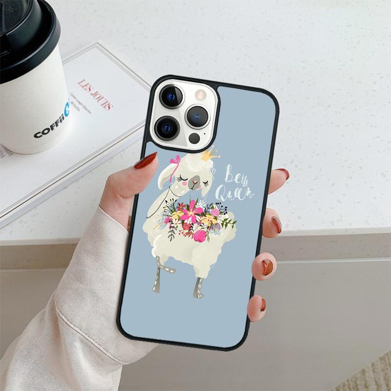 

Llama Alpaca pattern Phone Case For iPhone 17 Air 16 pro max 15 14 plus 12 13 Shell Cover coque iPhone 11pro