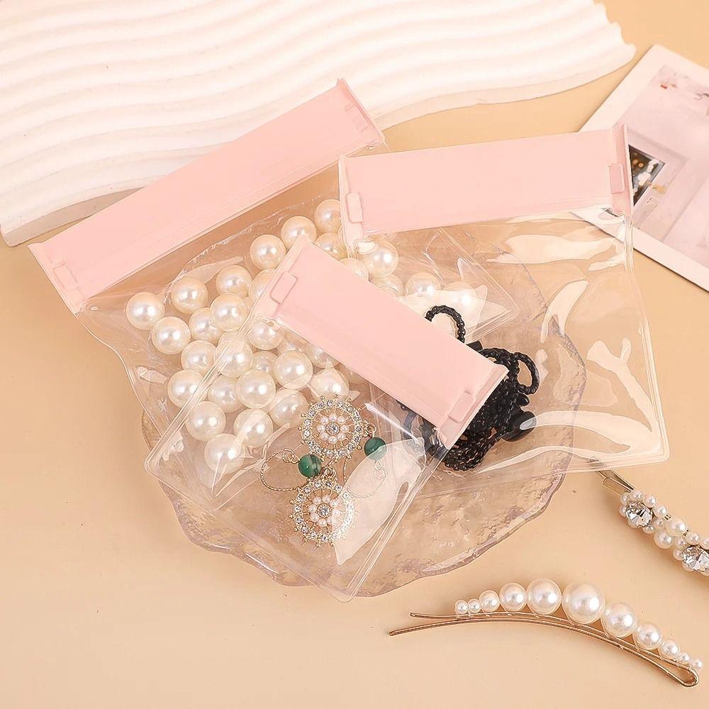 5Pcs Self Sealing Jewelry Zip Lock Bags Frosted Earring Ring Necklace Organizer Jewelry Pouch