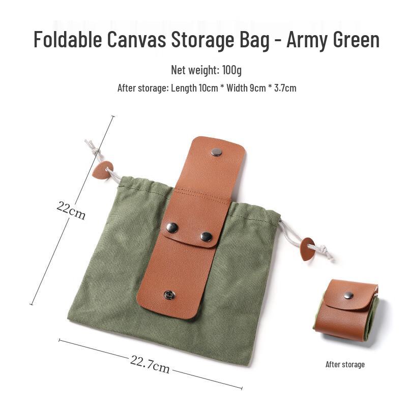 

Outdoor Foldable Canvas Foraging Pouch