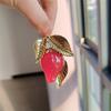 Creative Jelly Resin Strawberry Brooch Sweet Fruit Brooch Ladies Coat Jacket Accessory Pin