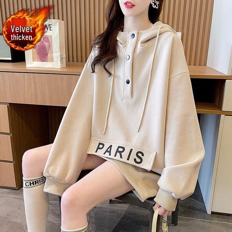 La Chapelle Ultra Loose Drop Shoulder Hooded Sweatshirt