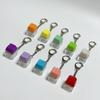 LED Keyboard Keychain Mechanical Button Fidget Key Switch Caps Finger Toys Relief Stress Small Gifts Car Key Ring For Adults