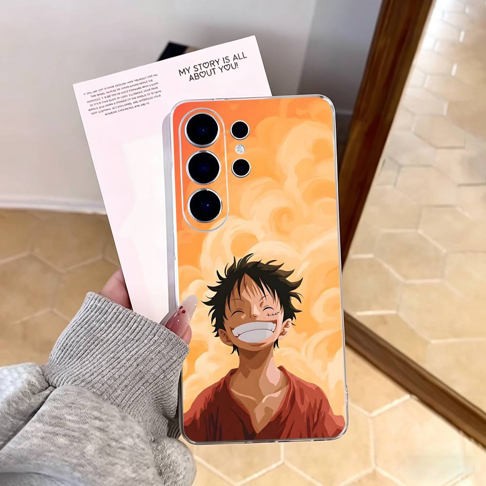 Straw Hat Luffy Eternal Legend Phone Case For Samsung S25,S24,S21,S22,S23,S30,Ultra,S20,Plus,Fe,Note,10,9,5G Transparent Cover
