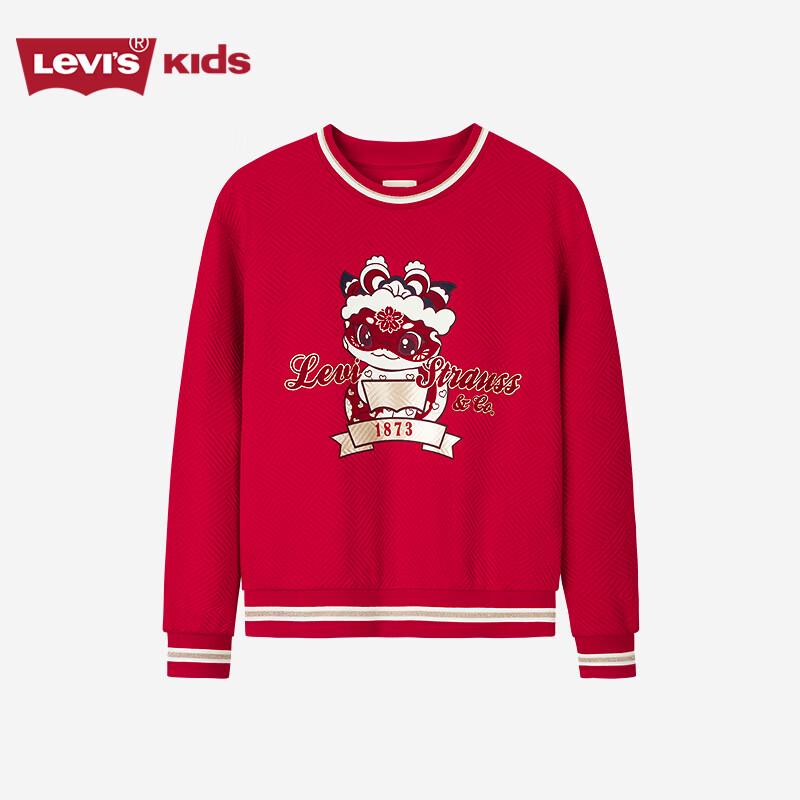 LEVI S Kids Super Red Crew Neck Sweatshirt 130/64