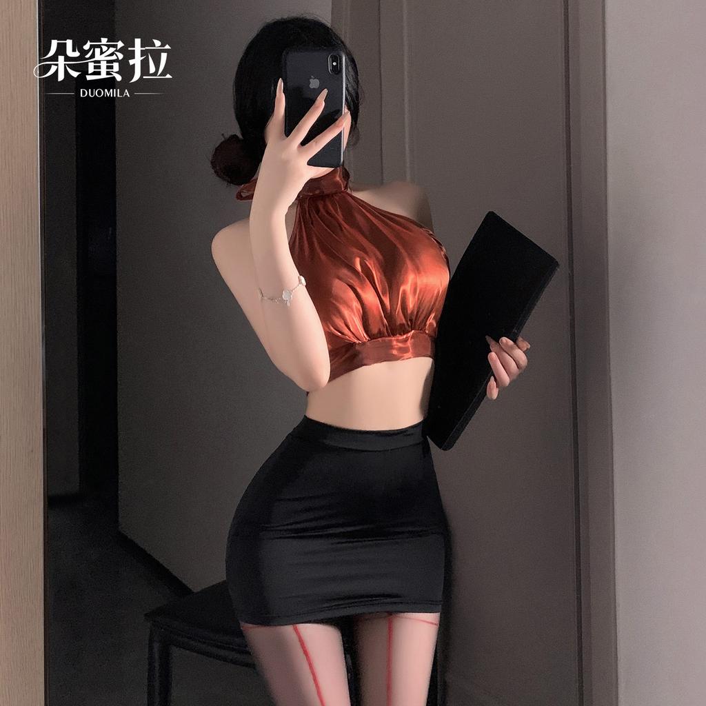 Sex Underwear Sexy Secretary Hip Skirt Suit Pure Lust Temptation Abstinence Night Club Royal Sister Qqny Hollow Uniform