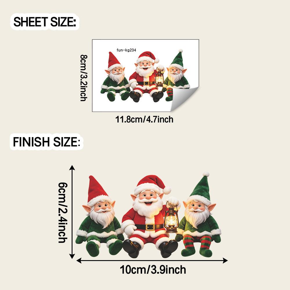Cartoon Santa Claus Fairyland Living Room Entrance Wall Decorative Stickers for Home Beautification