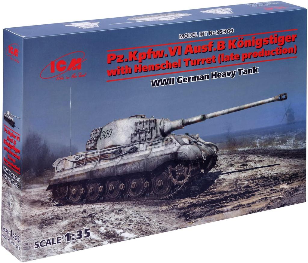 ICM German Heavy Tank King Tiger Henschel Turret Plastic Model 35363 1/35