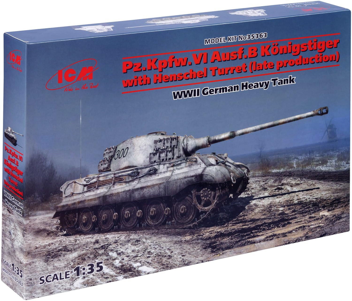 

ICM German Heavy Tank King Tiger Henschel Turret Plastic Model 35363 1/35