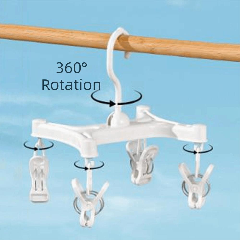 Efficient Underwear Drying Rack 360° Rotatable Garment Hanger H Shaped Trouser Hanger for Home