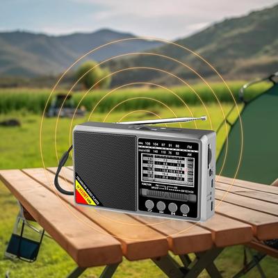 FM/AM/SW Portable Shortwave Radio Battery Operated Mini Radio Receiver Bluetooth-Compatible Broadcasting Player Radio for Senior