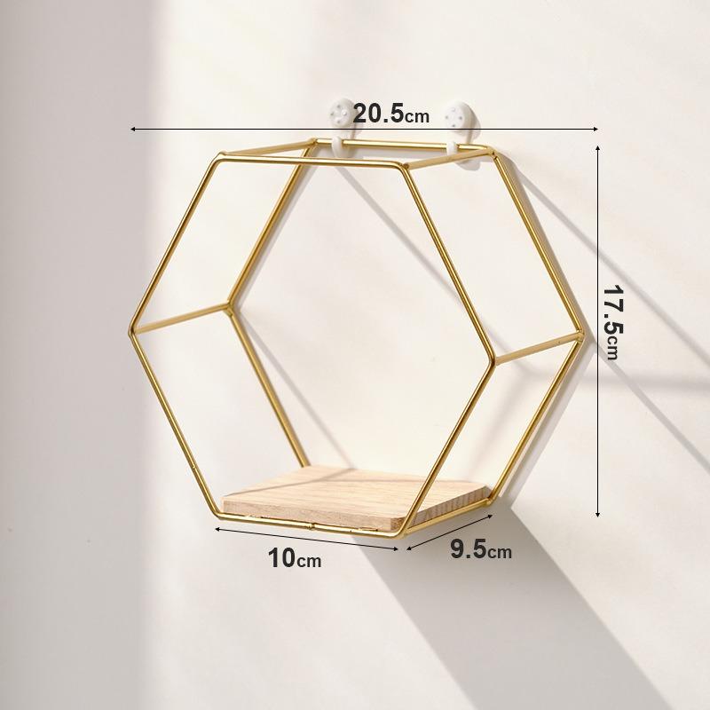Ironwork Storage Rack Wall-mounted Living Room Wall OrnamentsFigurine Storage Rack Room Wall Decoration and Wall Ornaments