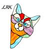 Cat Lover Gift for Windows Stained Glass Window Cling, Vintage Colorful Kitty Decal, Removable Static Artistic Decoration Sticker Door Wall