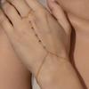 Ozean Serie 18K Gold PVD Manschette Fingerketten Armband Edelstahl Hohe Qualität PVD Beschichtet Finger Schmuck Geschenk