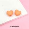 Perles Macaron Cœur - Cœur Pêche en Caoutchouc Tactile pour Collier, Bracelet et Accessoires de Cheveux DIY (E18)