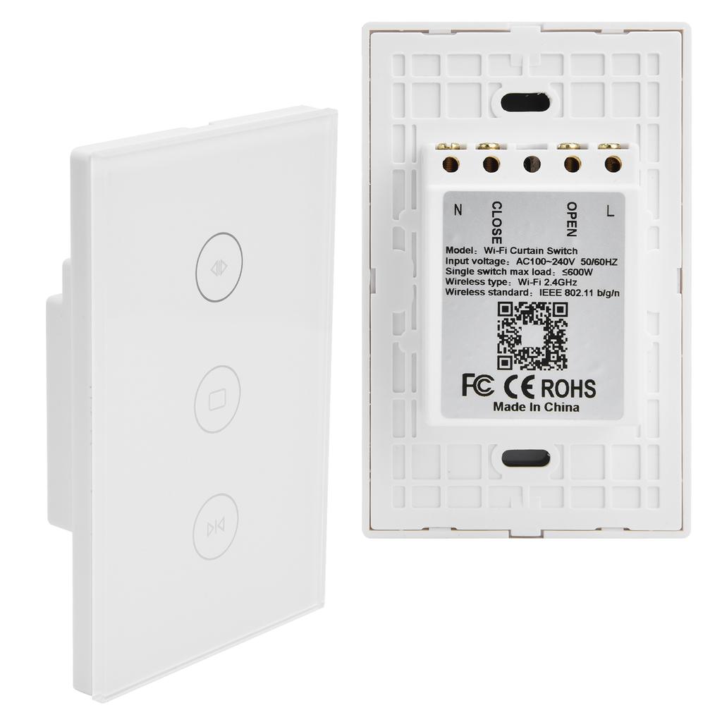 WiFi Curtain Switch Smart Touch Switch Wireless Remote Control Window Switch US 100?240V