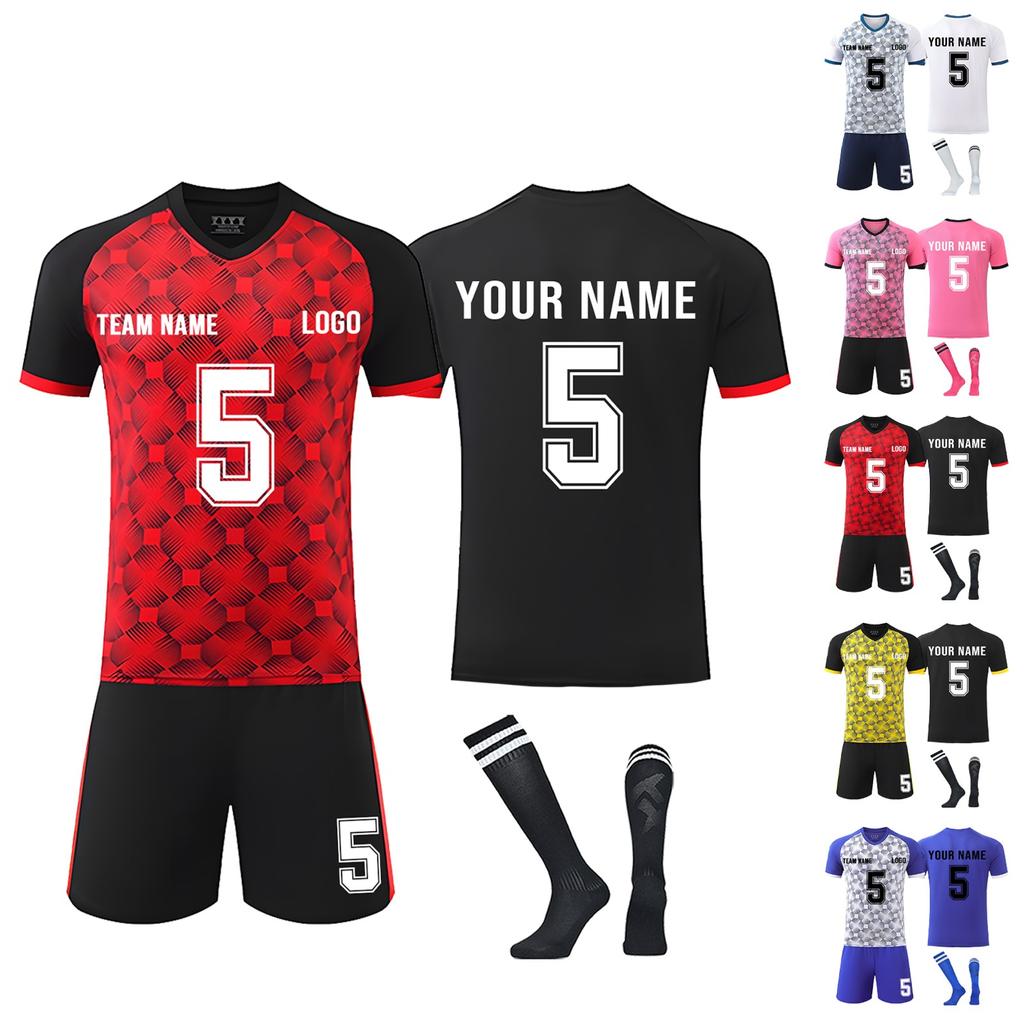 DIY Custom Adult And Children Three-piece Football Uniforms