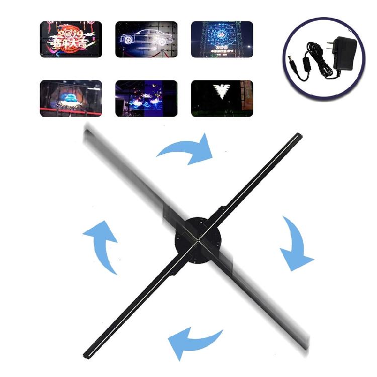 Upgrade 3D Hologram Advertising Display Fan Hi-Resolution Added Store Bar Durabl