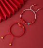 Jing Chunlan Handmade Cinnabar Red Sand Pixiu Bracelet