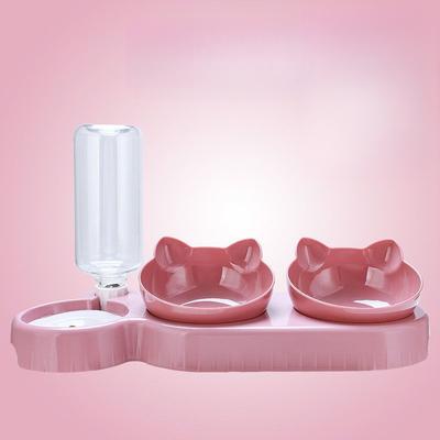 Katzen-Futternapf Doppelnapf Schützt Halswirbel Automatisches Trinkwasser Anti-Kipp Fressnapf Hundenapf Teddy Hundenapf Reisschüssel Katze Hunde Zubehör