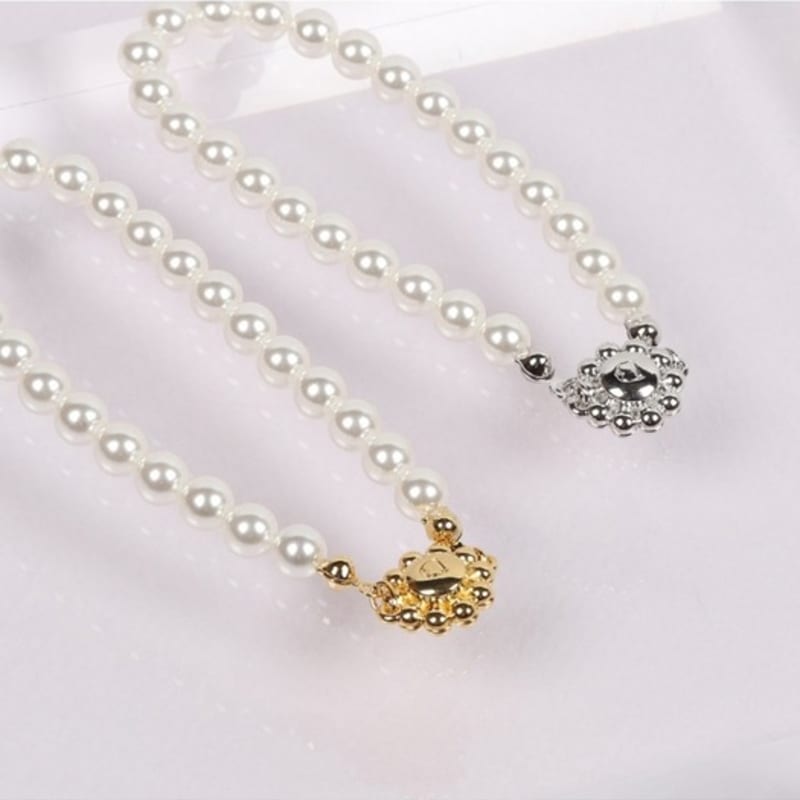 Dana Burton [Magnetic One-Touch] Ballerina Bracelet_6mm Pearl