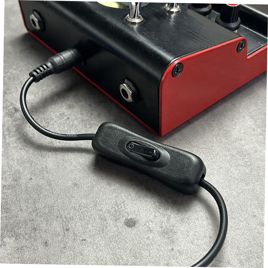 Abaodam Electric Guitar Effects Pedal Power Cable Extension Cable with Switch Adapter, Multi-functional, for Instrument Effects Control