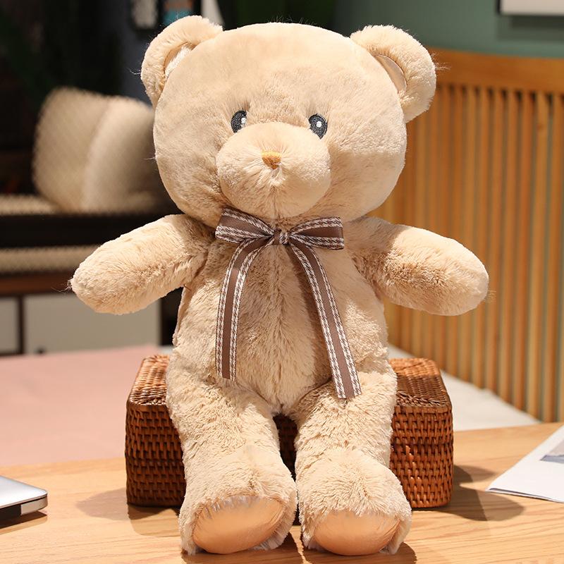 Teddy Bear Plush Toy Cute Stuffed Soft Animal Bear with Ribbon Doll for Kids Baby Children Birthday Gift Valentine's Gift