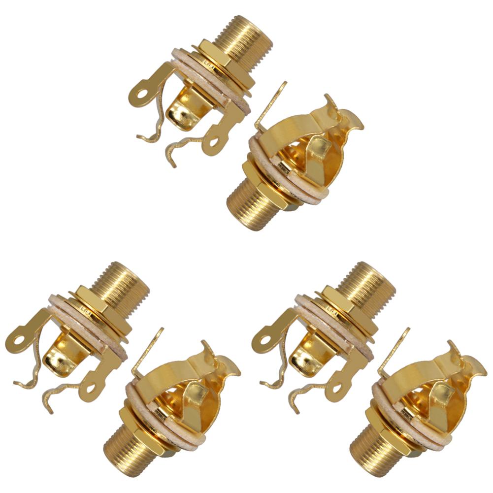 2-10PCS 1/4 Inch 6.35Mm Guitar Pickup Output Jack Socket Metal Guitar Stereo Socket Parts Guitar Mono Jack Socket for Electric G