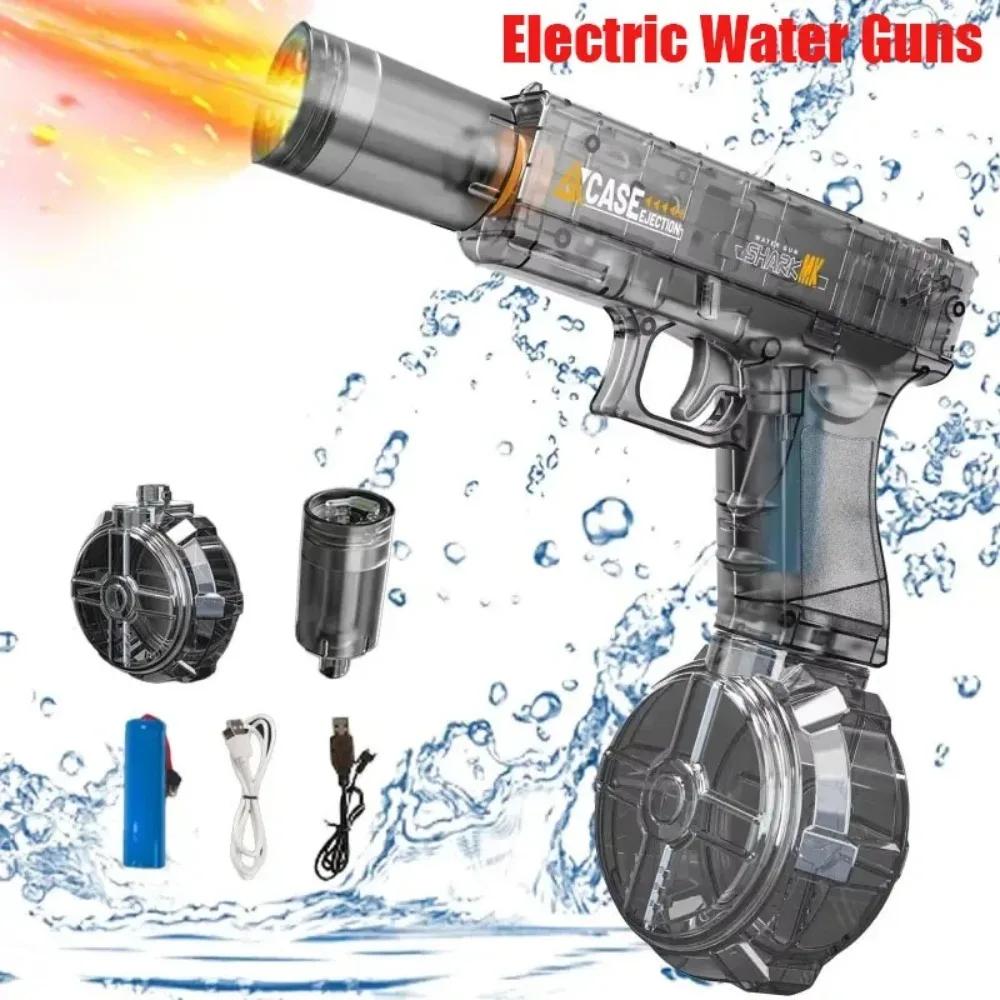 Automatic Glock Electric Water Gun Large Capacity Water Blaster for Summer Beach Pool Party Water Fighting Toys for Kids Adults