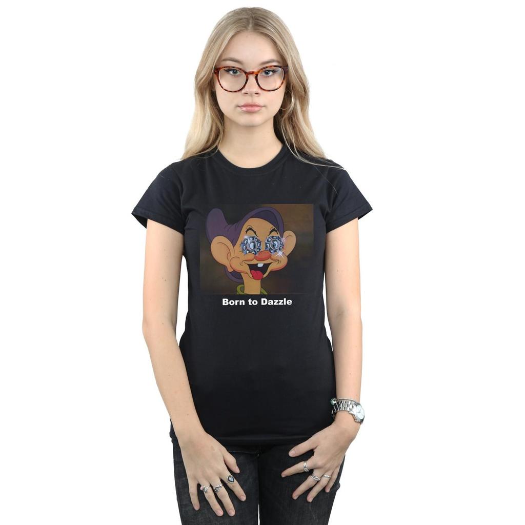 Disney Womens/Ladies Dopey Born To Dazzle Cotton T-Shirt