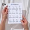 Tai Chi Stretches Workout 5-Poster Set for Seniors Beginners Walking Balance Exercise Flexibility Exercises Charts Low-Impact Fitness Home Gym
