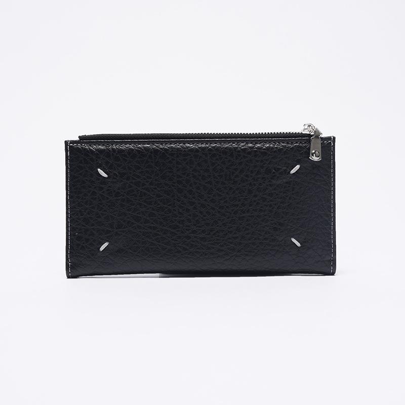 

Женский кошелек ins женский маленький кошелек женский высококлассный длинный кошелек, кошелек для мелочи однотонный на молнии ручной чёрный