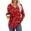 Women's Retro Printed Fashionable Long-sleeved Top
