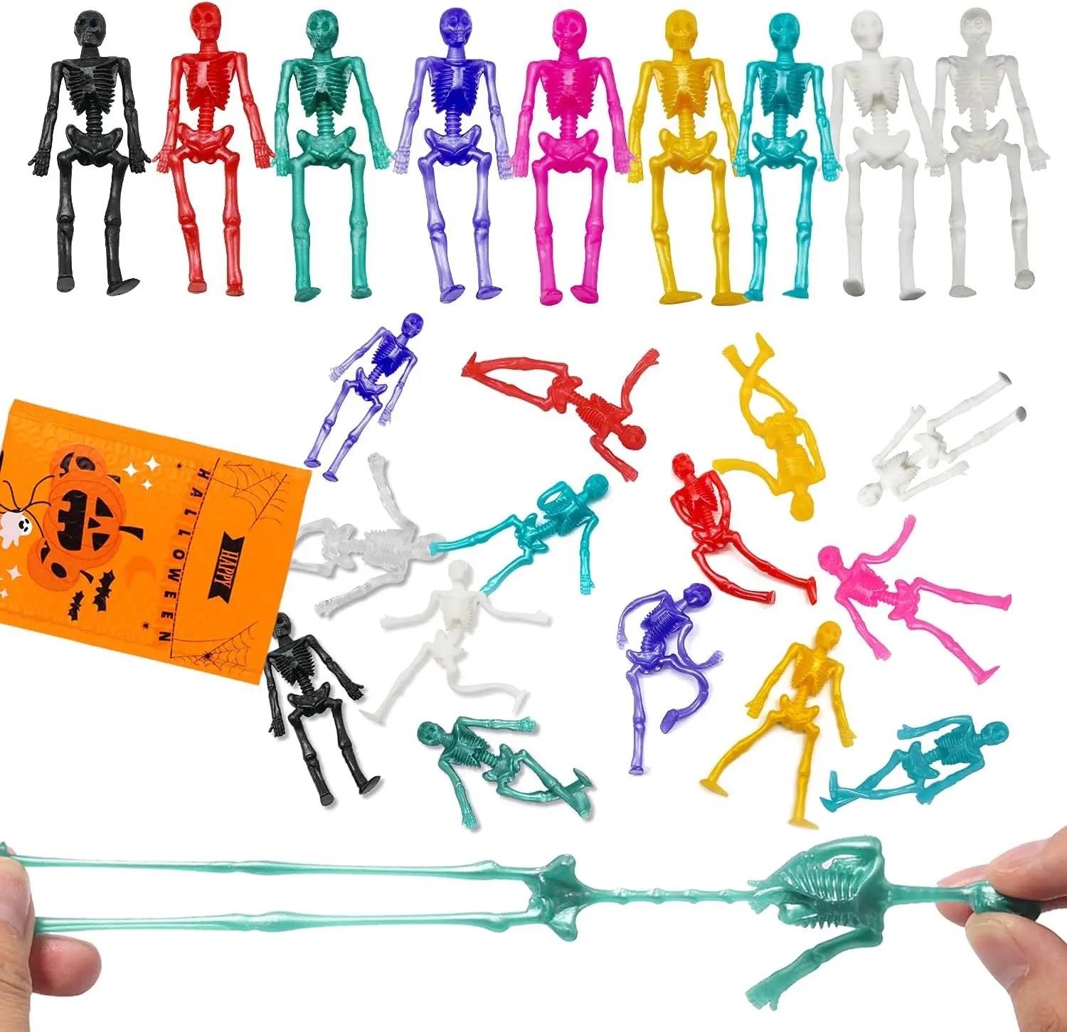 

24Pcs Halloween Stretchy Skeleton Toys, Stretchy Skull Squishy Toys For, Happy Halloween Goody Bag Fillers Stress Reliever Toys