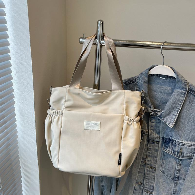 Large Capacity Oxford Cloth Commuter Tote Bag Simple Fashion Shoulder Bag Casual Fashion Small Fresh Girls Bag