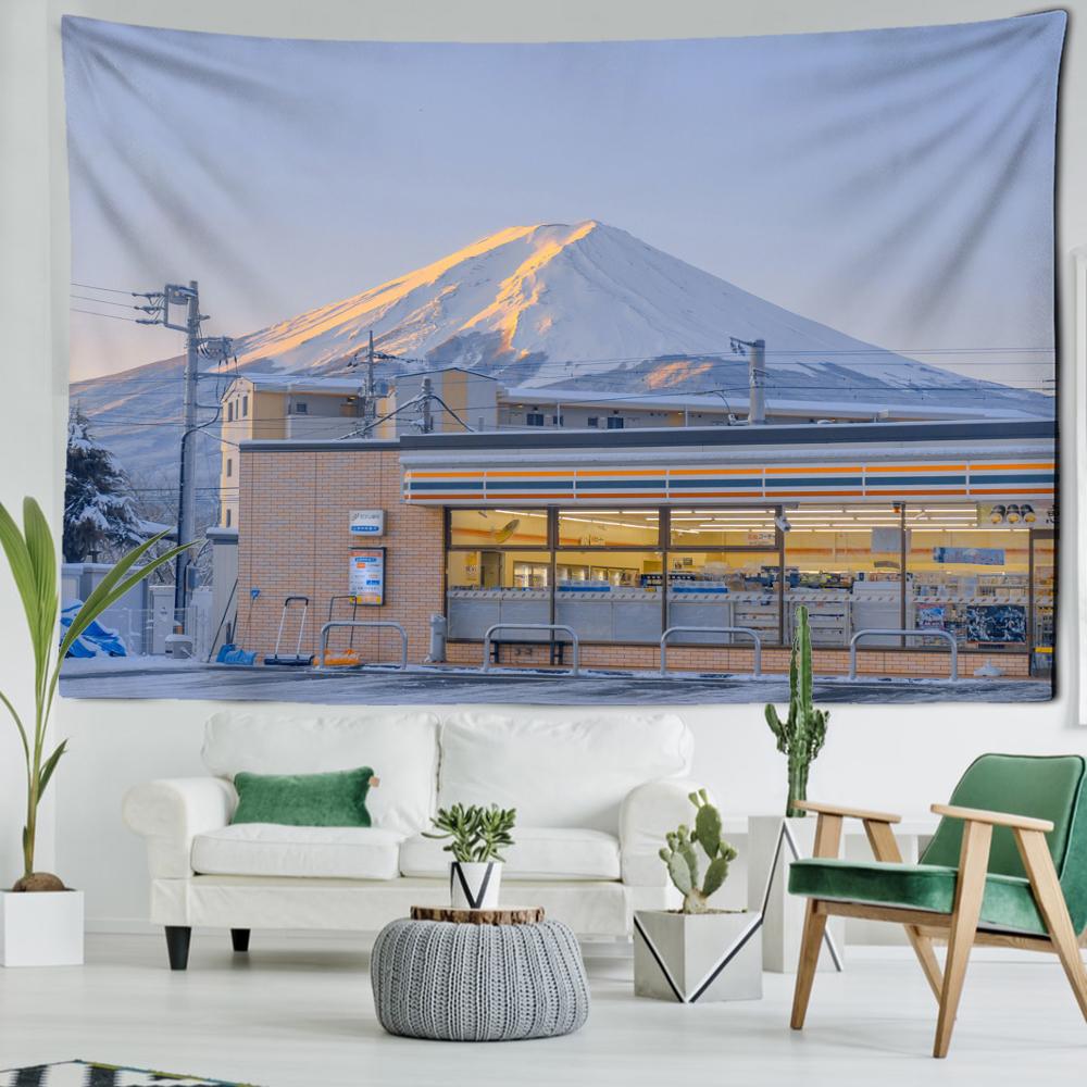 

Снежная Гора Архитектура Гобелен Настенный Простой Художественный Пейзаж Богемный Стиль Спальня Гостиная Домашний Декор 95x70CM