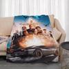Movie T-The Fast and the Furious Throw Lightweight 240g Flannel Blanket Soft Skin-friendly for Summer Cooling