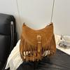 Long Tassel Women Cross Body Bag Shoulder Bag Handbags Large Capacity Women Tote Bag Fashion Ladies Handbag Black Brown