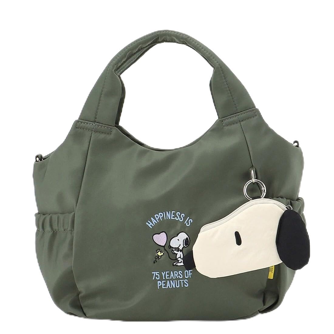 

Сумка-тоут SNOOPY мини цвета хаки [Isaac], дизайн, 2-сторонний тоут, (86)