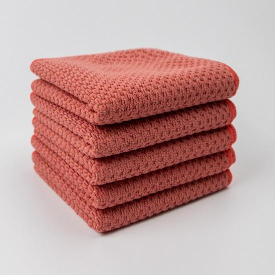 5 Stück Mikrofaser-Geschirrtücher Saugfähiges Lappen Küche zum Spülen von Geschirr Reinigungstuch Strukturiert Wiederverwendbar Wischen von Glaswaren