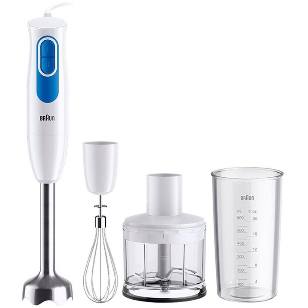 Pied mixeur - BRAUN - MultiQuick 2 - MQ20.236M - Moteur 600 W - 2 vitesses - Systeme EasyTwist