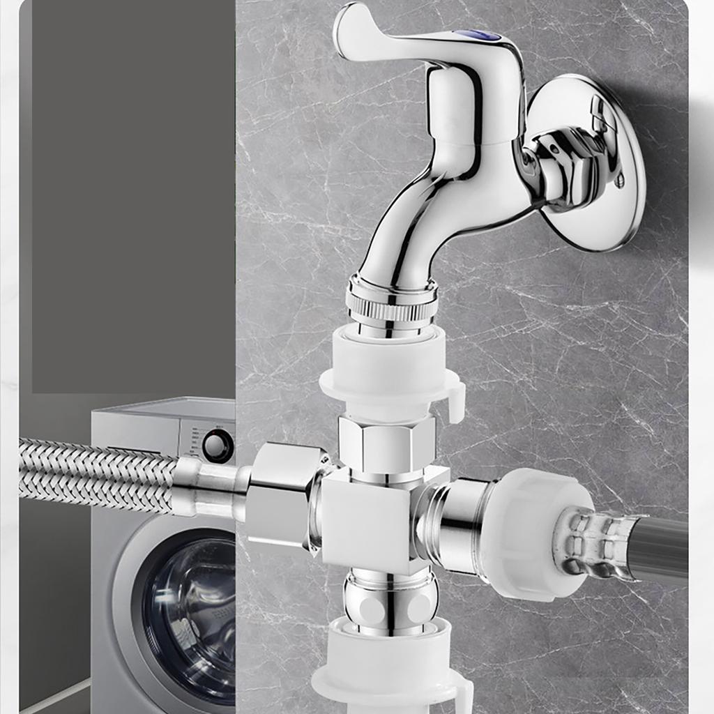 Three Way Water Diverter Valve One Inlet Two Outlet Connector Pipe Fittings 3 Way Water Separator Valve Simple Installs