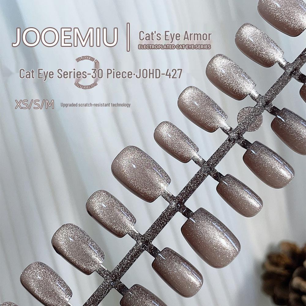 

Dynamic Black Hole Cat Eye 3D Nail Art: Japanese Short T, Solid Color, Removable, Wearable, 30 Pieces