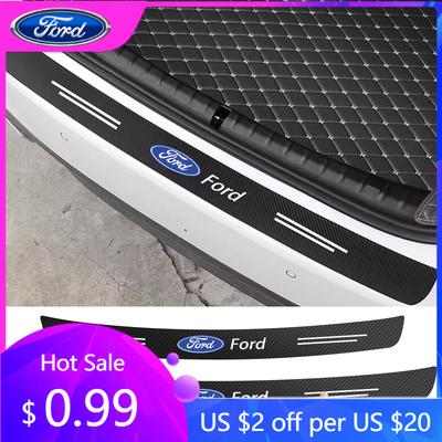 Samolepka na auto 1ks Auto Uhlíkové vlákno Zadní nárazník Kufr Ochranné samolepky Pro Ford Focus Mondeo Kuga Fiesta MK7 Escort Explorer Ed