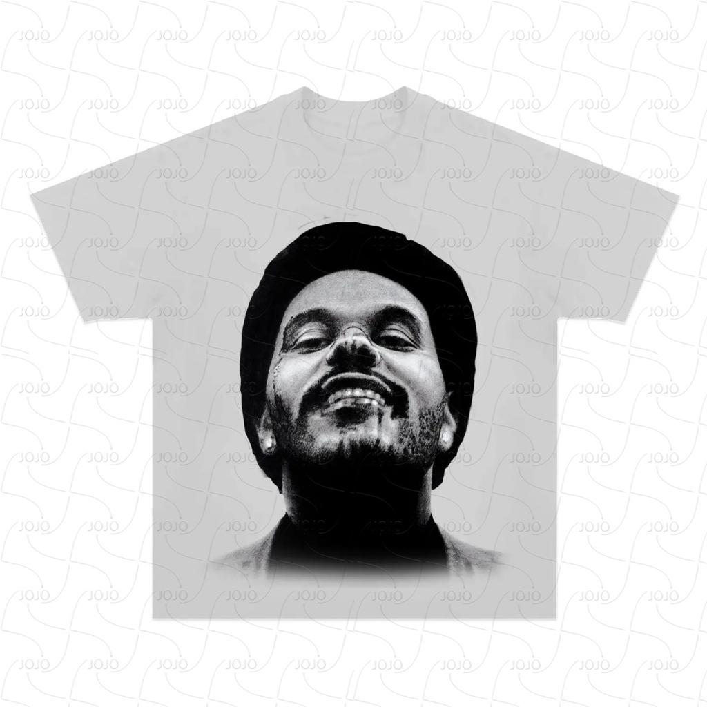 Echter Rapper The Weeknd Retro Grafik T-Shirt Herren Hip Hop Kleidung Y2k Unisex Mode Übergroßes Gangster Oberteil Geschenk für Fan
