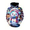 Autumn Winter Christmas Series 3D Digital Printed Men's Women's Loose Fitting Pullover Hoodies Fashionable Cartoon Long Sleeved Hoodies