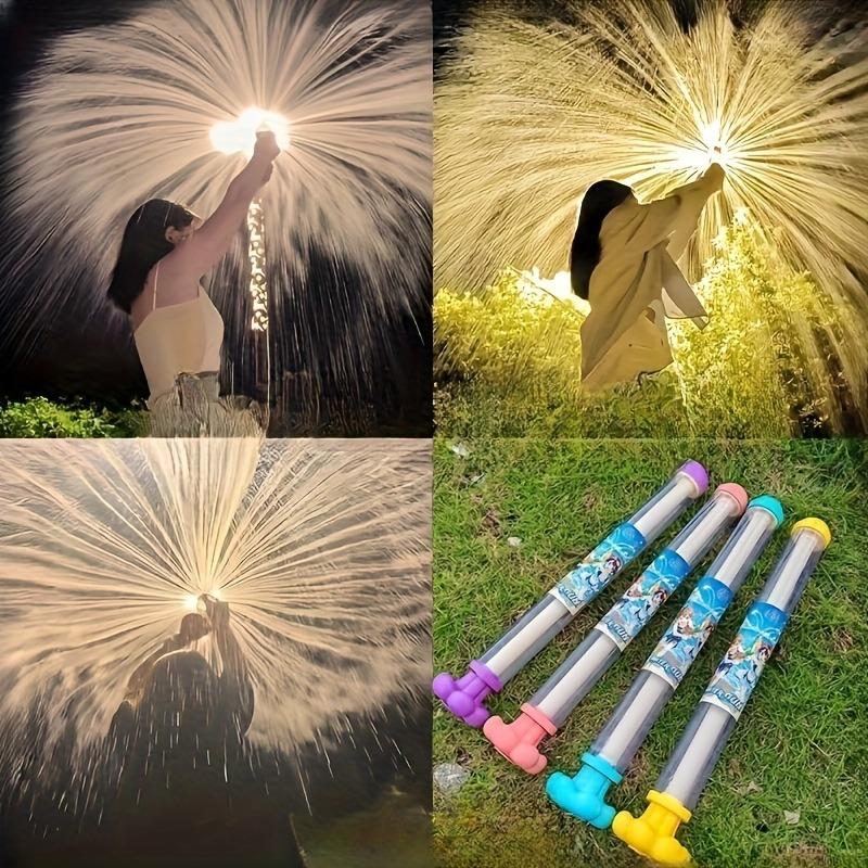 Non-Toxic Fireworks Water Gun Push-Pull Large Capacity Firework Sprayer Durable Plastic Material Water Splash Props New Year Gift