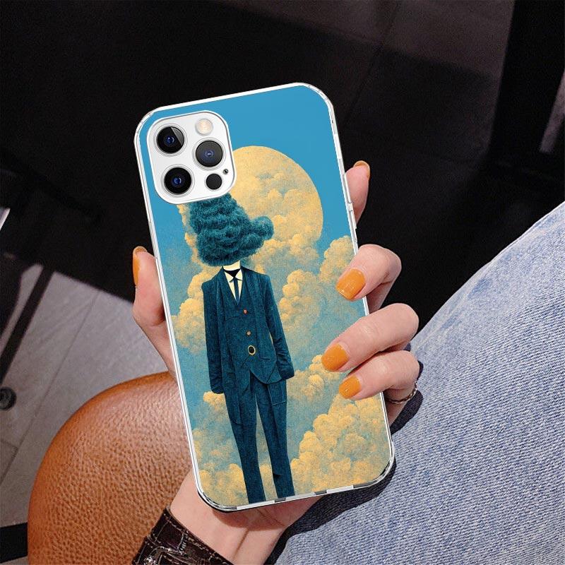 Rene Magritte Art Phnoe Case for Iphone 17 Air 16 11 12 13 Mini 14 Plus 15 Pro Max 7 8E SE 2020 16ProMax Phone Cover Coque 17 Ai