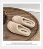 2025 Winter Women's Furry Outdoor Shoes, Velvet-Lined, Thickened, Closed-Toe Fur Slippers, Warm Lambswool Loafers