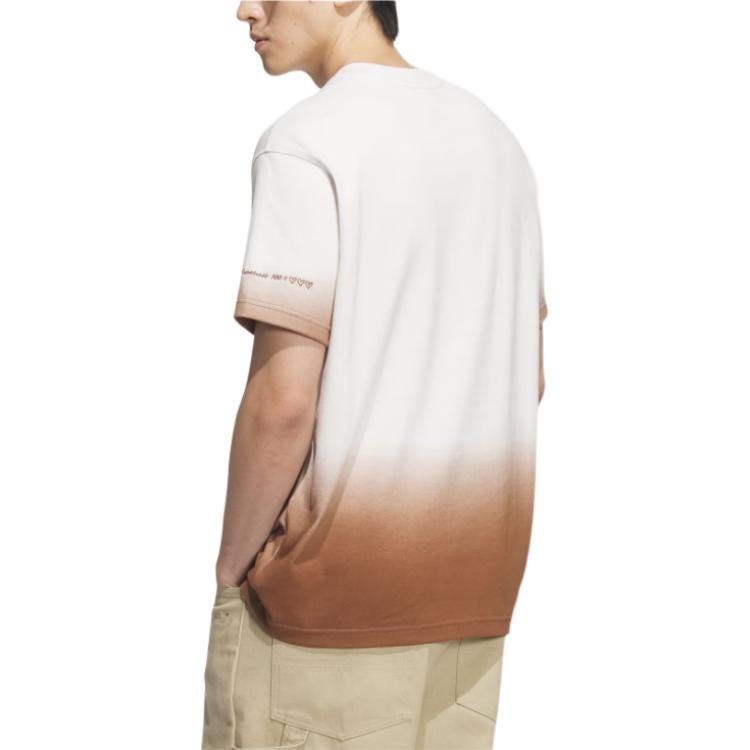 adidas Oryginalne Logo Walentynkowe Koszulka Męska z Krótkim Rękawem z Okrągłym Dekoltem o Luźnym Kroju Biała KB1921